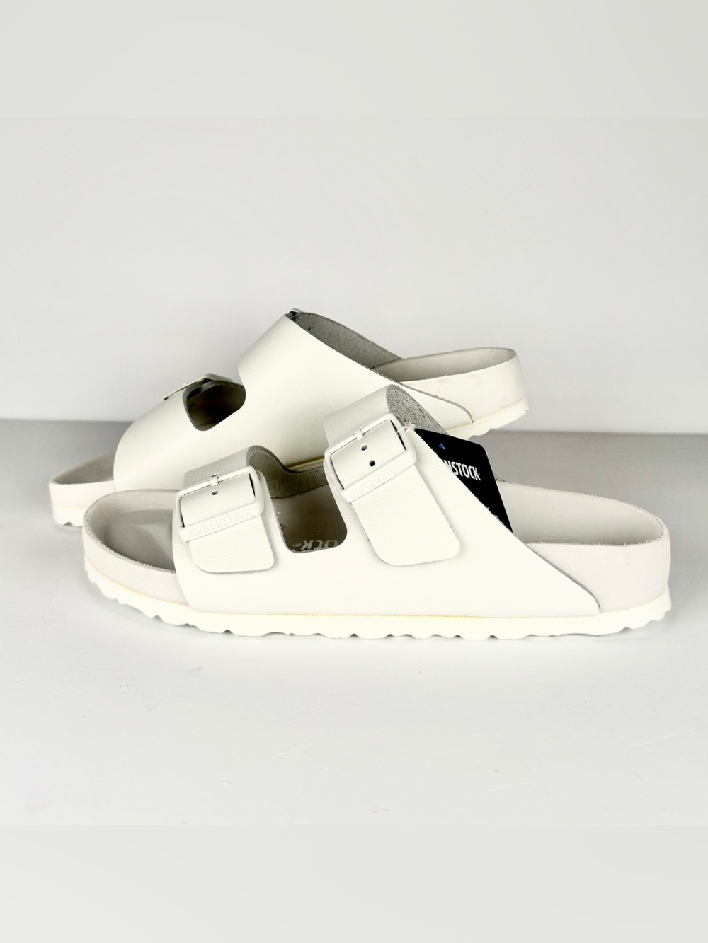 Birkenstock Arizona Exquisite White Leather Sandals EU 39 US L8 M6 NIB - Picture 2 of 7